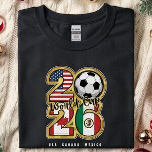 World Cup 2026 T Shirt USA Canada Mexico Soccer Graphic T Shirt
